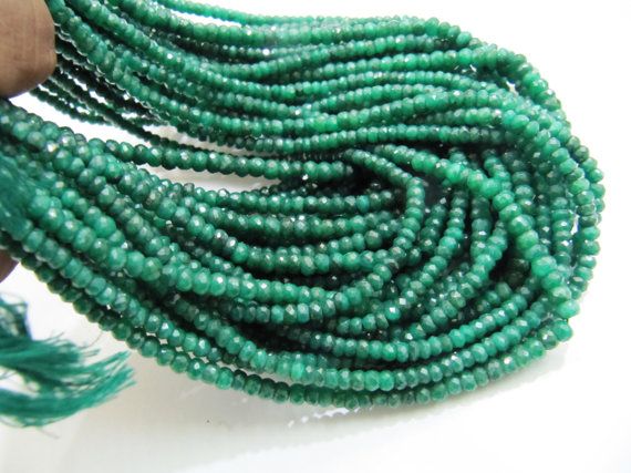 14 inch Long 2mm Malachite Faceted Beads Beadsforyourjewellery Good Quality Natural gemstone