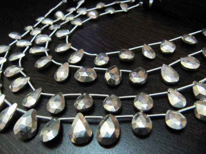 8mm Size 8-8.5 Inch Strand of High Quality Super Sparkly PYRITE FACETED RONDELLS 8mm.Nice Quality