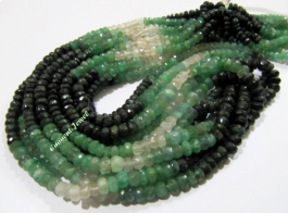 Superb Item At Low Price 16 Inches Strand 2.5-3.5 MM Natural Shaded Emerald Faceted Rondelle Beads SKU#11205 Emerald Beads 34 Cts