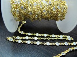 Wholesale 92.5% Sterling Silver Chains AAA Quality White CZ 3mm